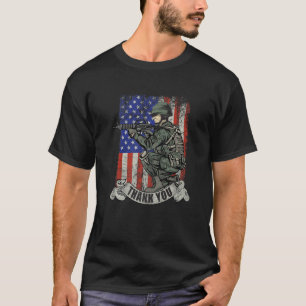 America Soldier Thank You Patriotic Veterans Day T-Shirt