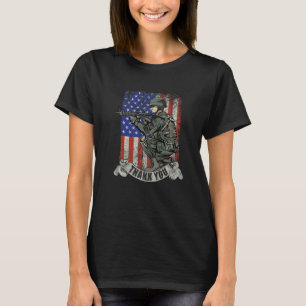 America Soldier Thank You Patriotic Veterans Day T-Shirt