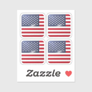 America square glossy flag
