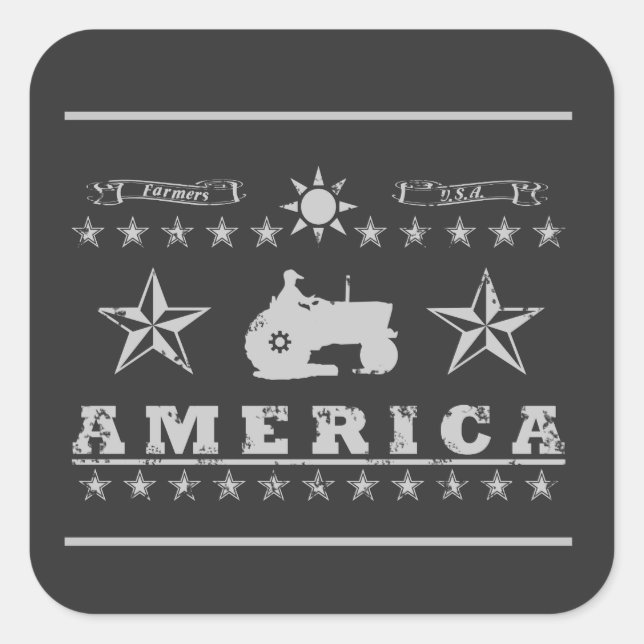America  square sticker (Front)