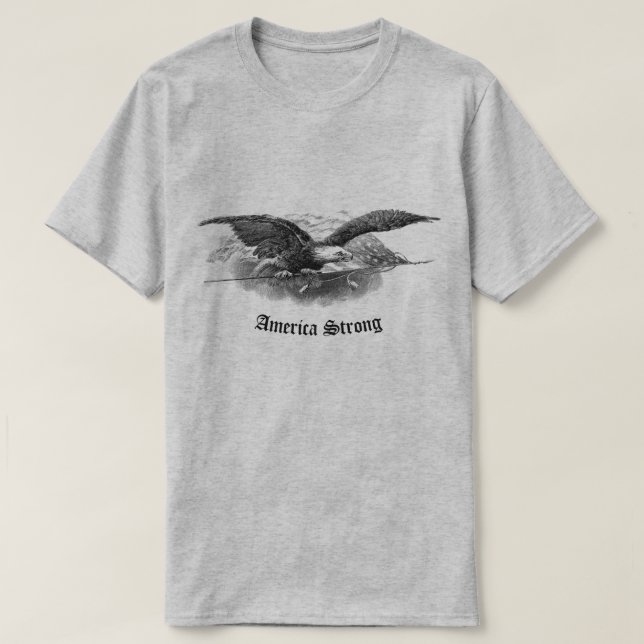 America Strong Eagle American T-Shirt (Design Front)
