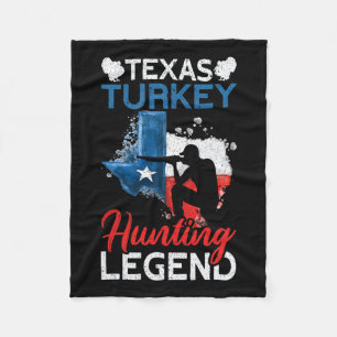 America Texas Turkey Hunting Legend Funny Turkey H Fleece Blanket
