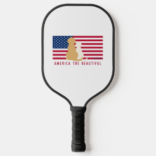 America the Beautiful Dog Pickleball Paddle