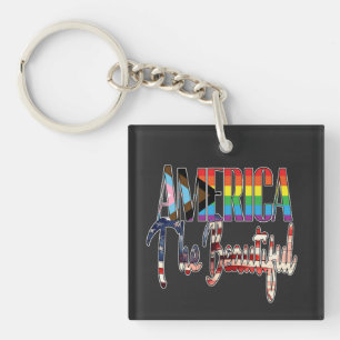 America The Beautiful - LGBTQIA Keychain