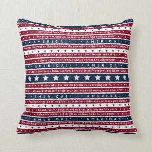 America the Beautiful Throw Pillow
