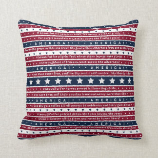 America the Beautiful Throw Pillow