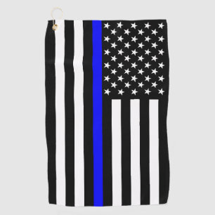 America Thin Blue Line Symbol Decor on a  Golf Towel