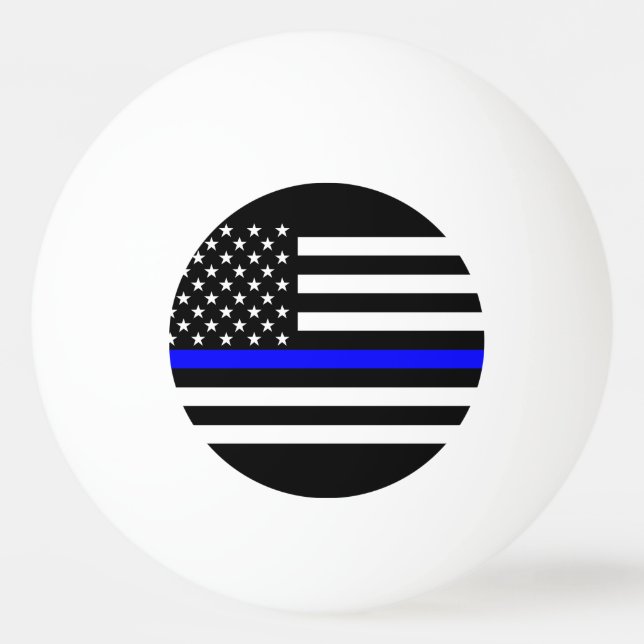 America Thin Blue Line Symbol Ping Pong Ball (Front)