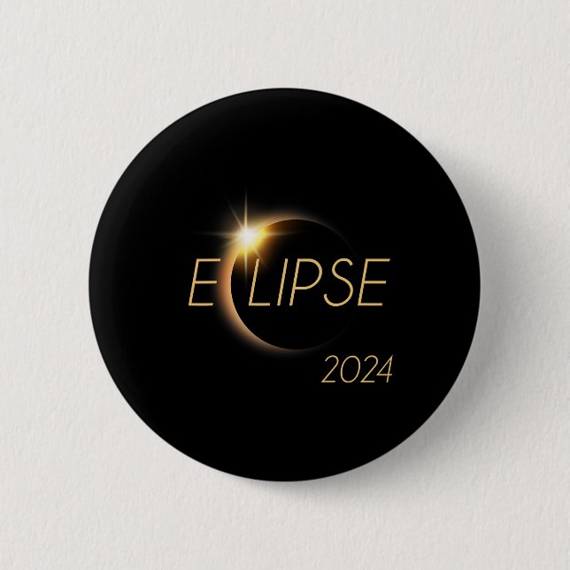 America Totality 04 08 24 Total Solar Eclipse 2024 2 Inch Round Button (Front)