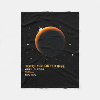 America Totality 04 08 24 Total Solar Eclipse 2024 Fleece Blanket