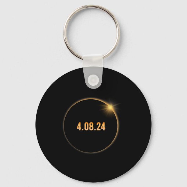 America Totality 04 08 24 Total Solar Eclipse 2024 Keychain (Front)