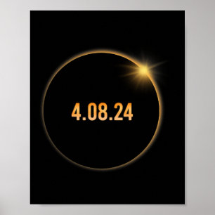 America Totality 04 08 24 Total Solar Eclipse 2024 Poster