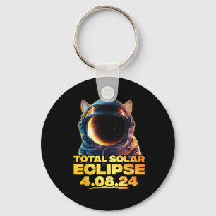 America Totality 4.08.24 Total Solar Eclipse Cat 2 Keychain