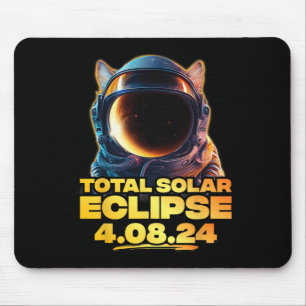 America Totality 4.08.24 Total Solar Eclipse Cat 2 Mouse Pad