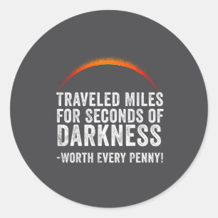 America Totality Spring 4.08.24 Solar Eclipse 2024 Classic Round Sticker