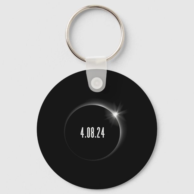 America Totality Spring 4.08.24 Total Solar Eclips Keychain (Front)