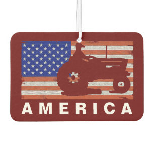 AMERICA -Tractor FLAG  Air Freshener