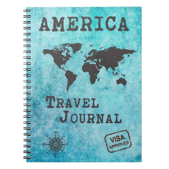 America Travel Journal Vacation Trip Planner (Front)