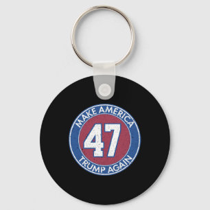 America Trump Again 47 Keychain