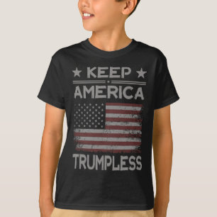America Trumpless - Anti Trump Distressed American T-Shirt