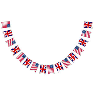 America UK Wedding Bunting Flags