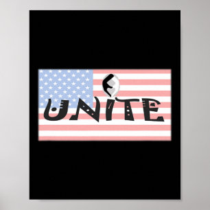 America Unite Biden Trump Campaign Election Poster