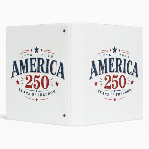 America USA 250th, 250 Years of Freedom Binder