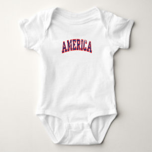 America USA 4th Of July Baby Bodysuit