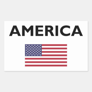 America USA American Flag Light-Colour Sticker