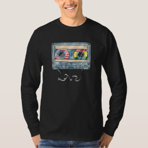 America USA American Ghana Ghanaian Melanin Mixed T-Shirt