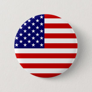 America, USA flag 2 Inch Round Button