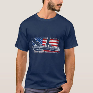 America USA Flag 4th of July Dulcimer gift T-Shirt