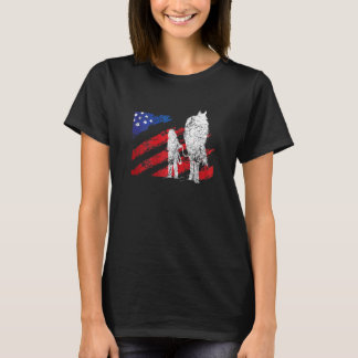 America Usa Flag Horse T-Shirt