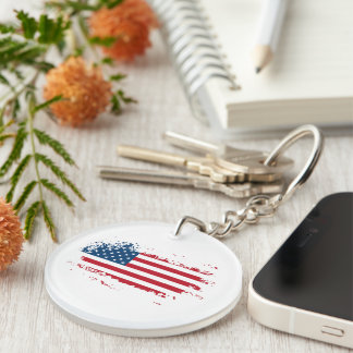 America usa flag keychain