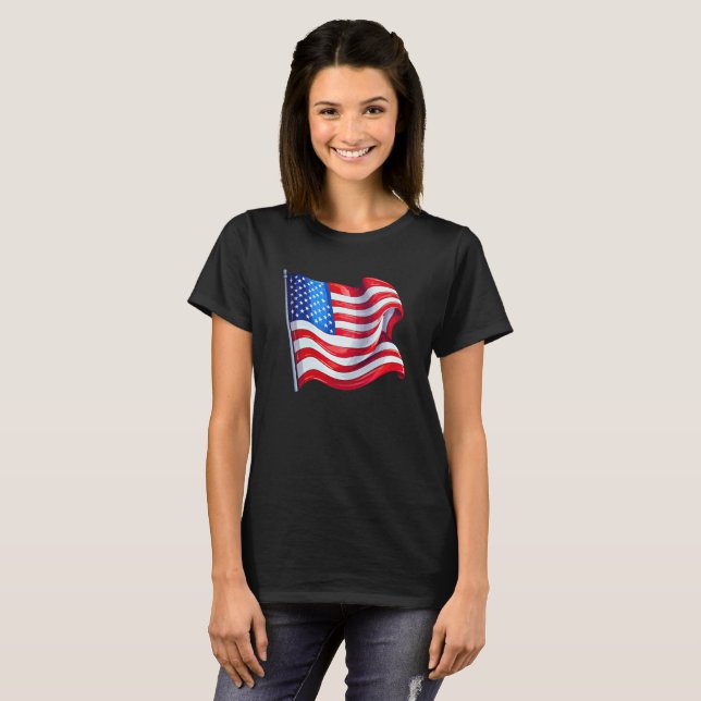 America USA Flag Women's T-Shirt (Front Full)