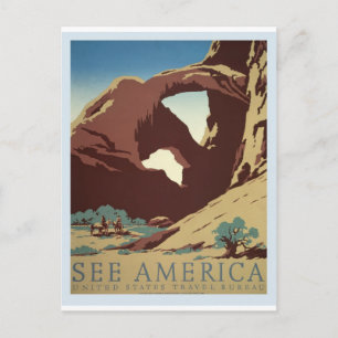 America USA Vintage Travel Postcard