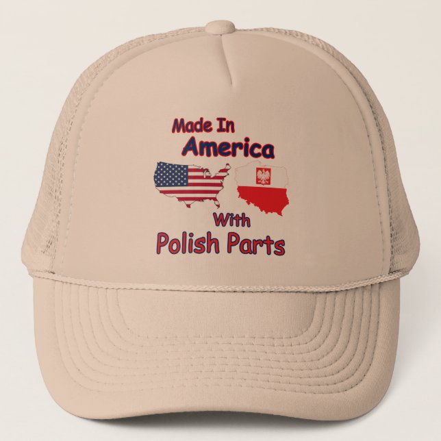 America With Polish Parts Trucker Hat (Front)