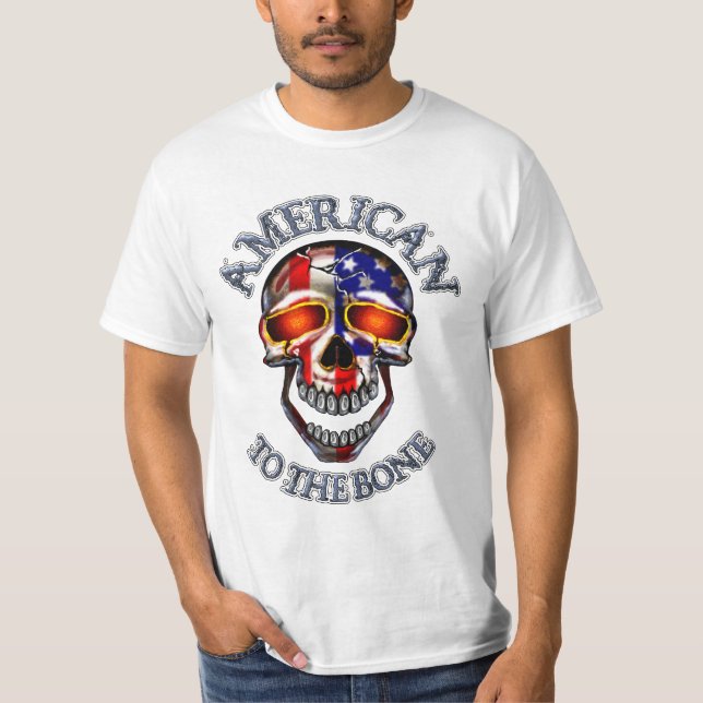Américain 2 le T-shirt d'os (Devant)