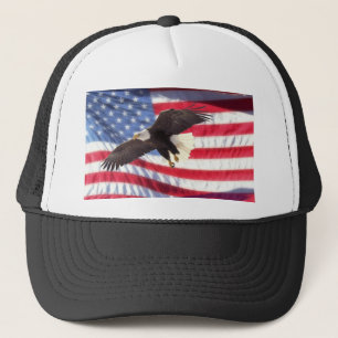 Américain Eagle et casquette de drapeau