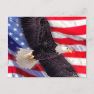 Américain Eagle et invitation de drapeau