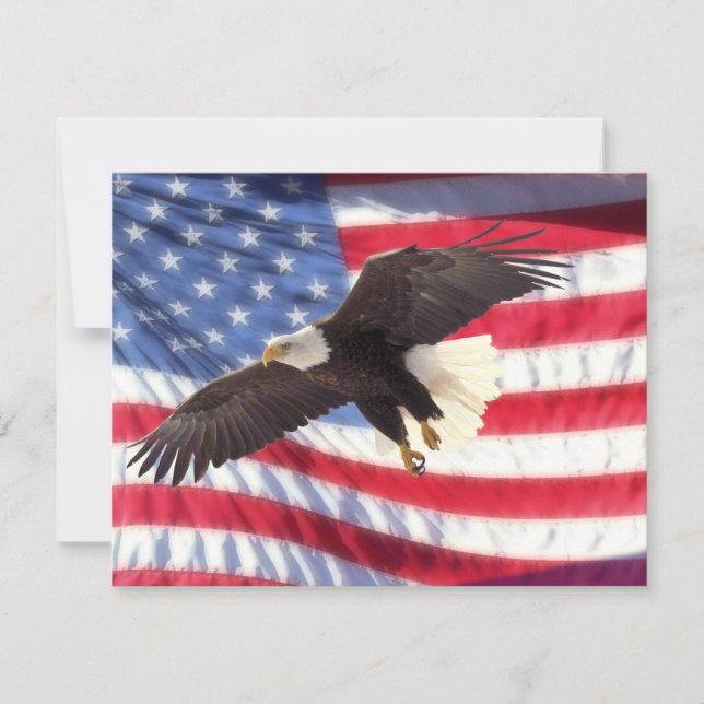 Américain Eagle et invitation de drapeau américain (Devant)