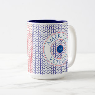 AMÉRICAIN VÉTÉRAN Tall Navy Mug à deux tons