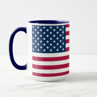 Américains fiers | Grand mug 15 oz au drapeau amér