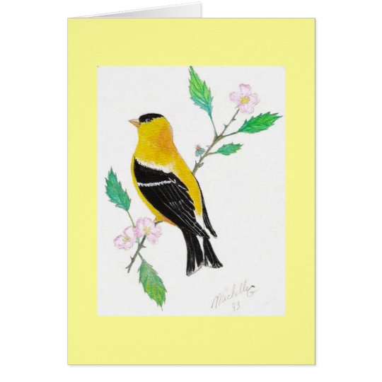 americam goldfinch card