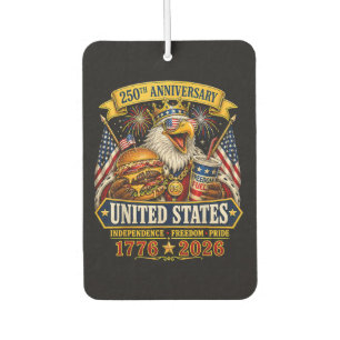 American 1776 2026 250th 4th July Independence Day Air Freshener