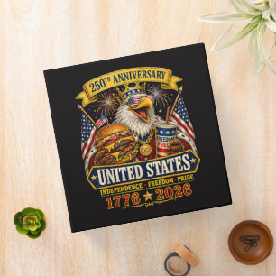 American 1776 2026 250th 4th July Independence Day Binder