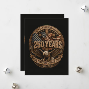 American 1776 2026 250th 4th July Independence Day Holiday Card