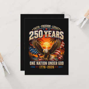 American 1776 2026 250th 4th July Independence Day Invitation