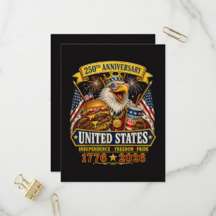 American 1776 2026 250th 4th July Independence Day Invitation Postcard