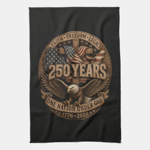American 1776 2026 250th 4th July Independence Day Kitchen Towel